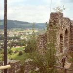 Blick von Burgruine auf Scharnstein